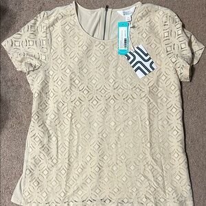 Beige Market & Spruce Lace Blouse